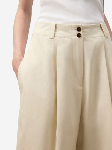 Wide leg Pantaloni di Adolfo Dominguez in beige
