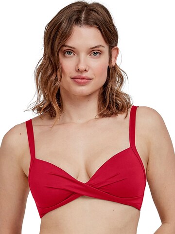 Gisela Balconette Bikini top in Red: front