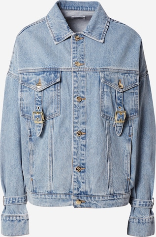 Hoermanseder x About You Between-Season Jacket 'Elis' in Blue: front