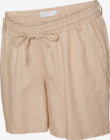 MAMALICIOUS Regular Chino 'Beach' in Beige: voorkant