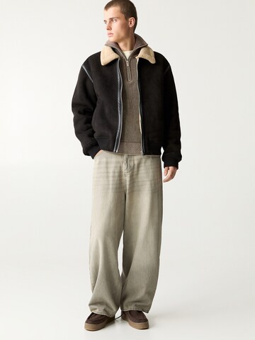 Pull&Bear Zimní bunda – černá
