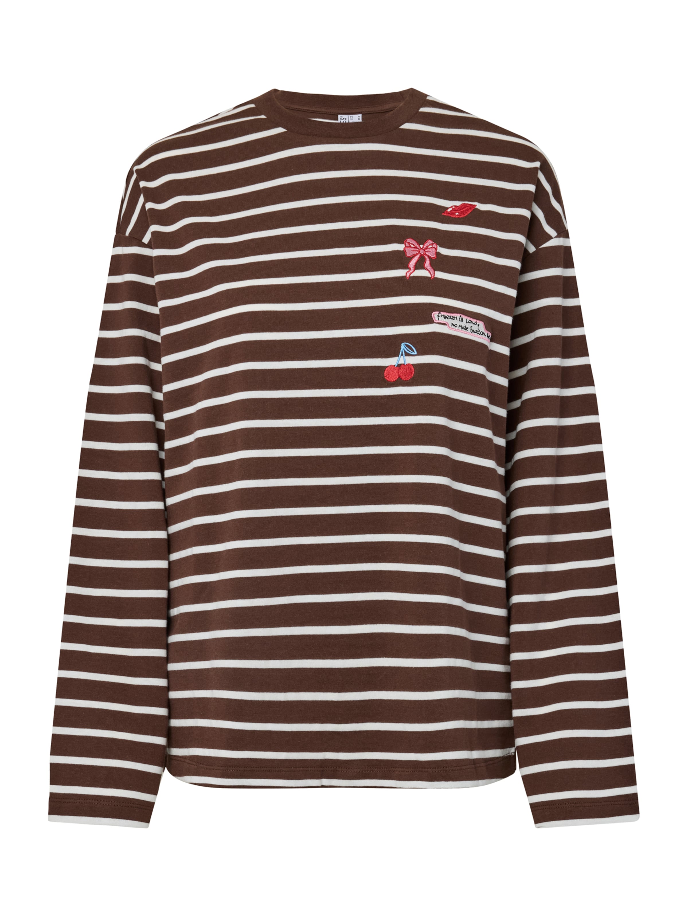 PIECES Shirt 'PCSADIE' in Braun: Vorderseite