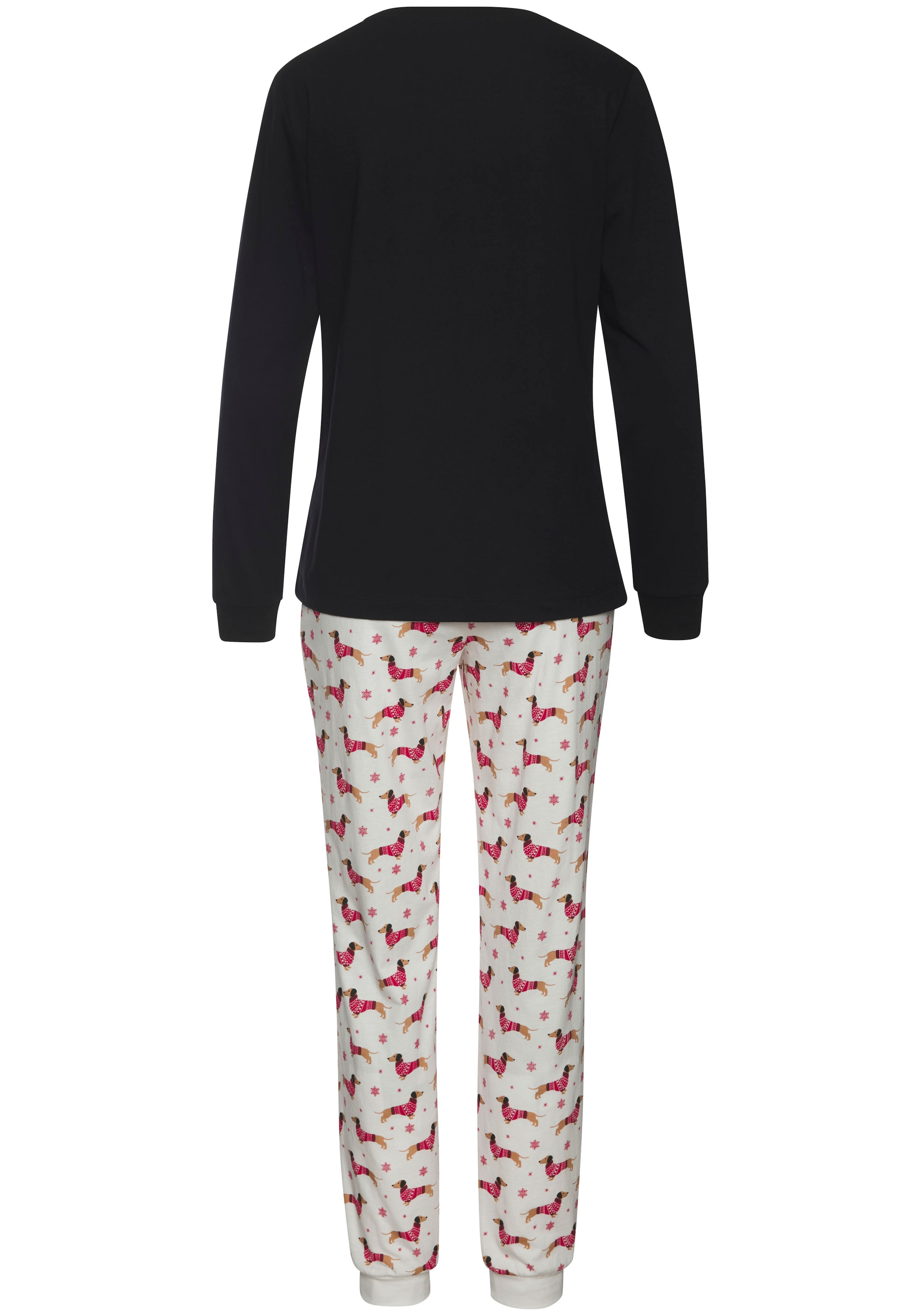 LASCANA Pyžamo - Čierna