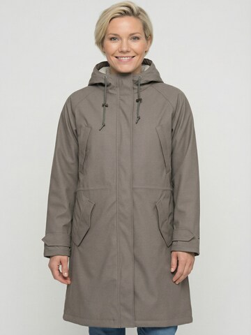 Derbe Winter Coat 'Tildaholm' in Brown: front