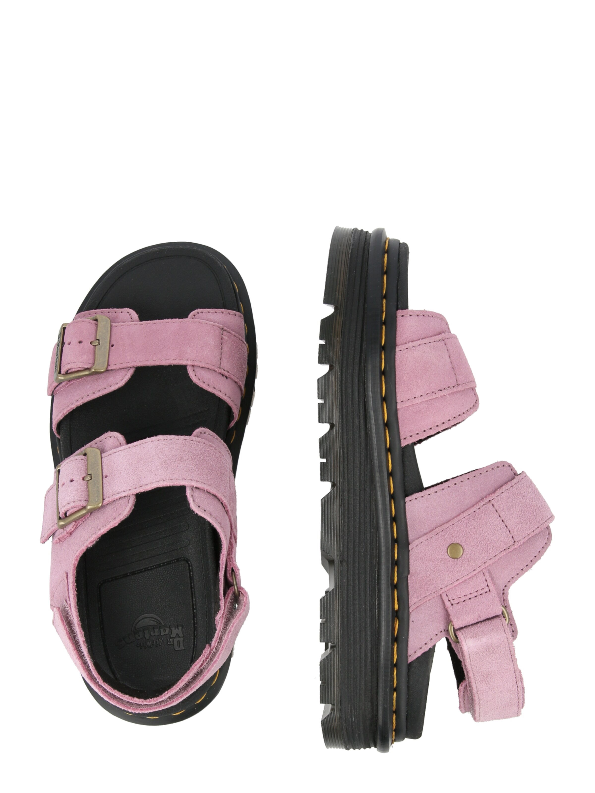 Dr. Martens Sandały z rzemykami 'ZebZag' w kolorze różowy