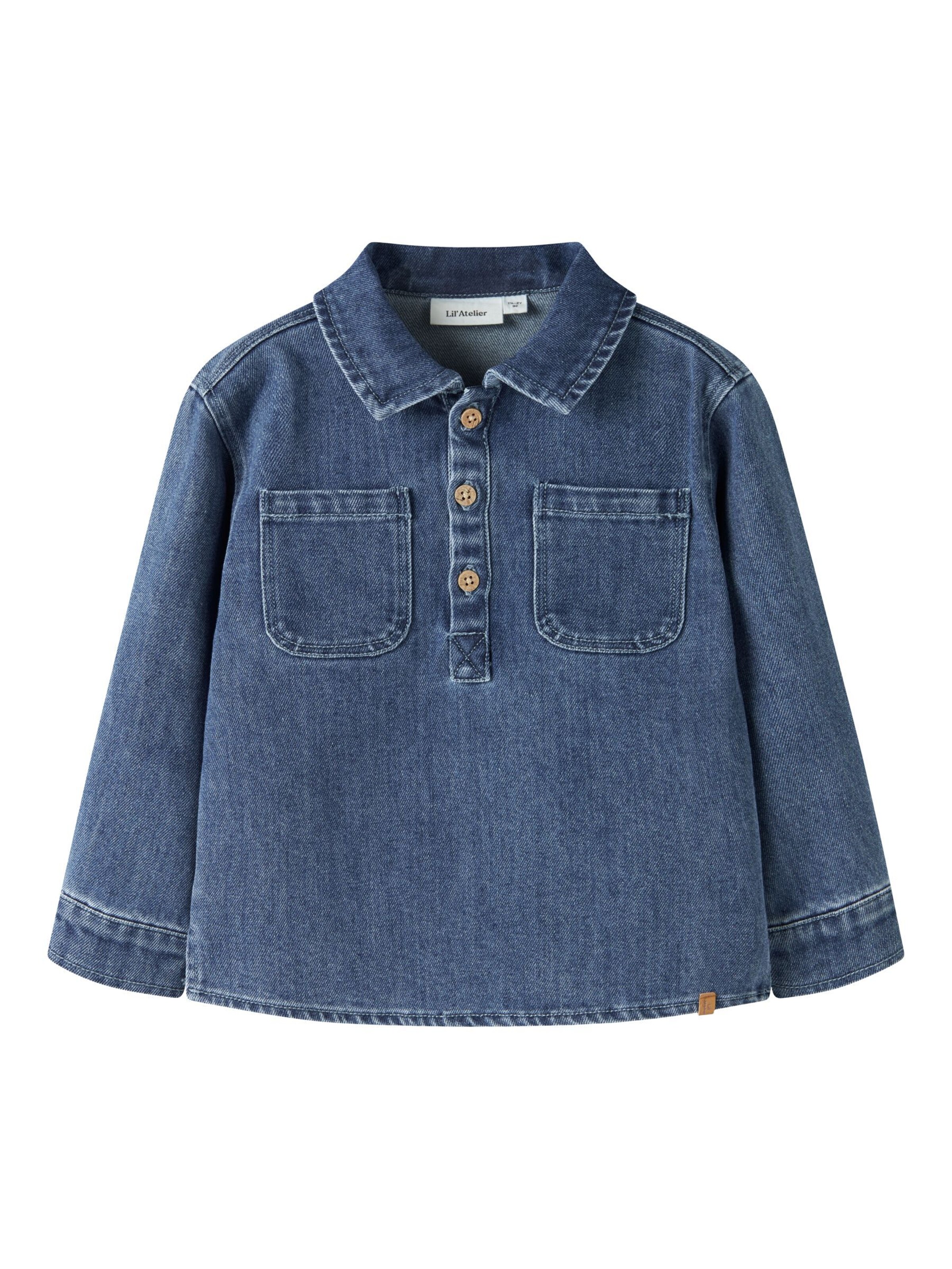 Lil'Atelier - Ajuste confortable Camisa en azul: frente