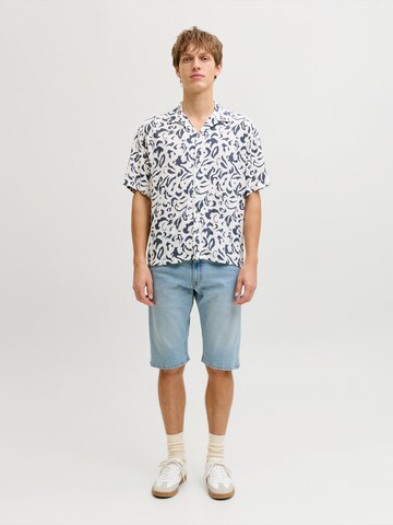 JJ Rebel Классический крой Рубашка 'JREBBLOSSOM' в Синий