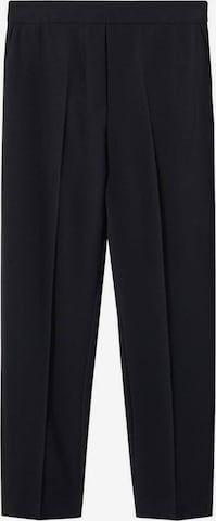 MANGO Regular Pleated Pants 'Semiflu' in Black: front