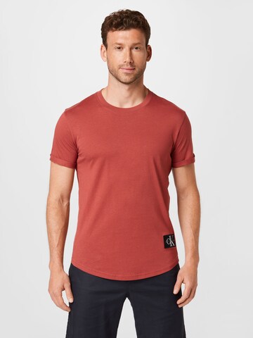 Calvin Klein Jeans Koszulka w kolorze brązowy: przód