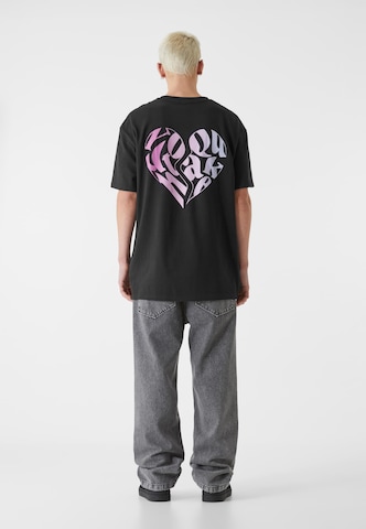 Lost Youth Shirt 'Heart' in Zwart