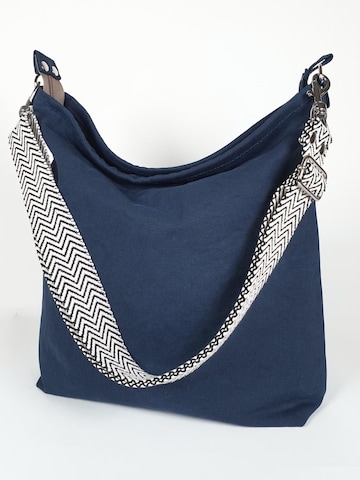 SANUMI Umhängetasche 'Canvas Hobobag' in Blau