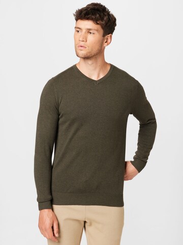 Pull-over 'Emil' JACK & JONES en vert : devant