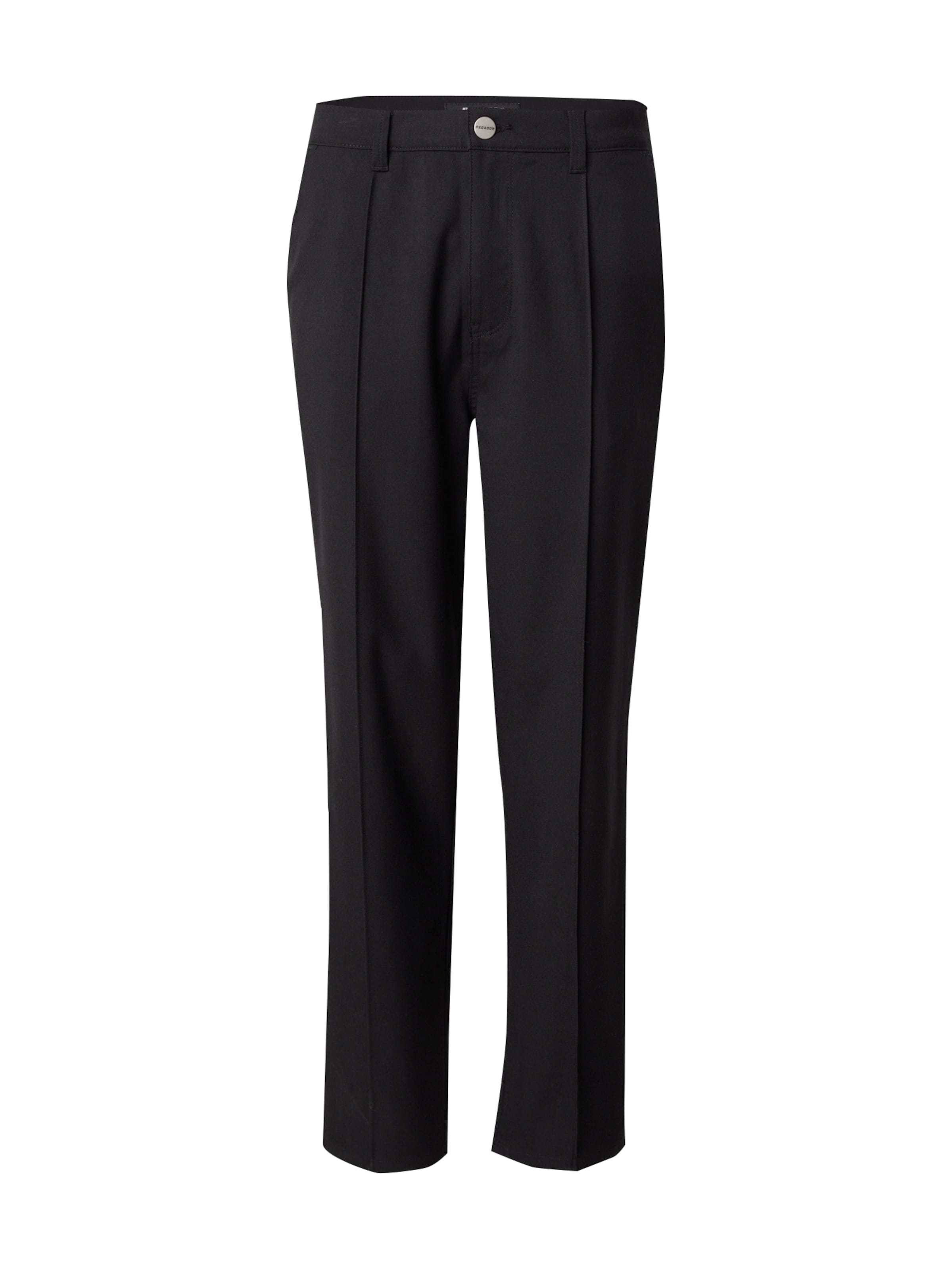 Regular Pantalon à plis 'Guider' Pegador en noir : devant