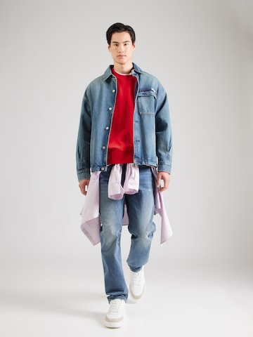 Calvin Klein Jeans Sweatshirt 'PREMIUM TERRY' i rød