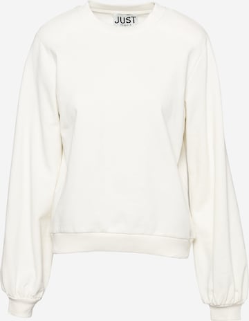 JUST FEMALE Sweatshirt 'Henderson' i vit: framsida