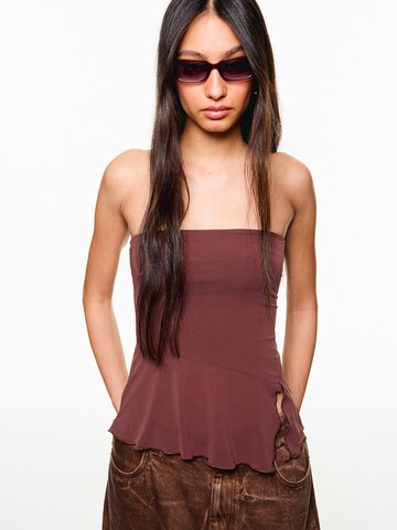 Top di Bershka in marrone: frontale