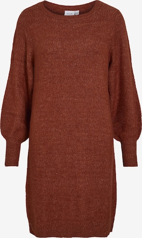 VILA Strikkjole i brun: forside