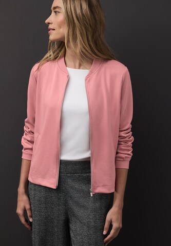 STREET ONE Zip-Up Hoodie in Pink: front