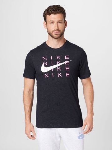 NIKE Functioneel shirt in Zwart: voorkant