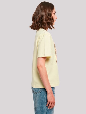 F4NT4STIC Shirt 'Stay Merry And Bright Hippie Santa' in Yellow
