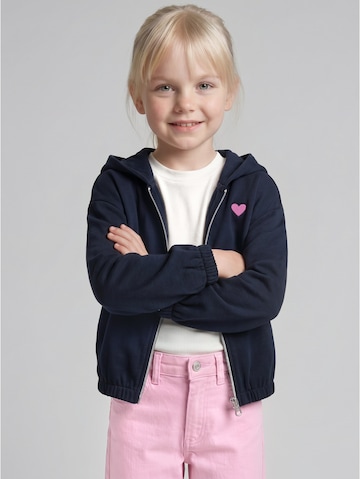 TOM TAILOR Zip-Up Hoodie in Blue: front