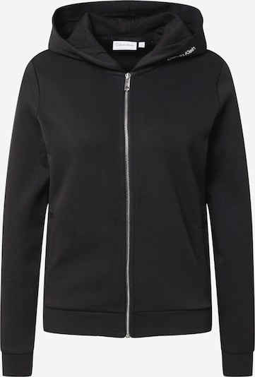 Calvin Klein Zip-Up Hoodie in Black / White, Item view