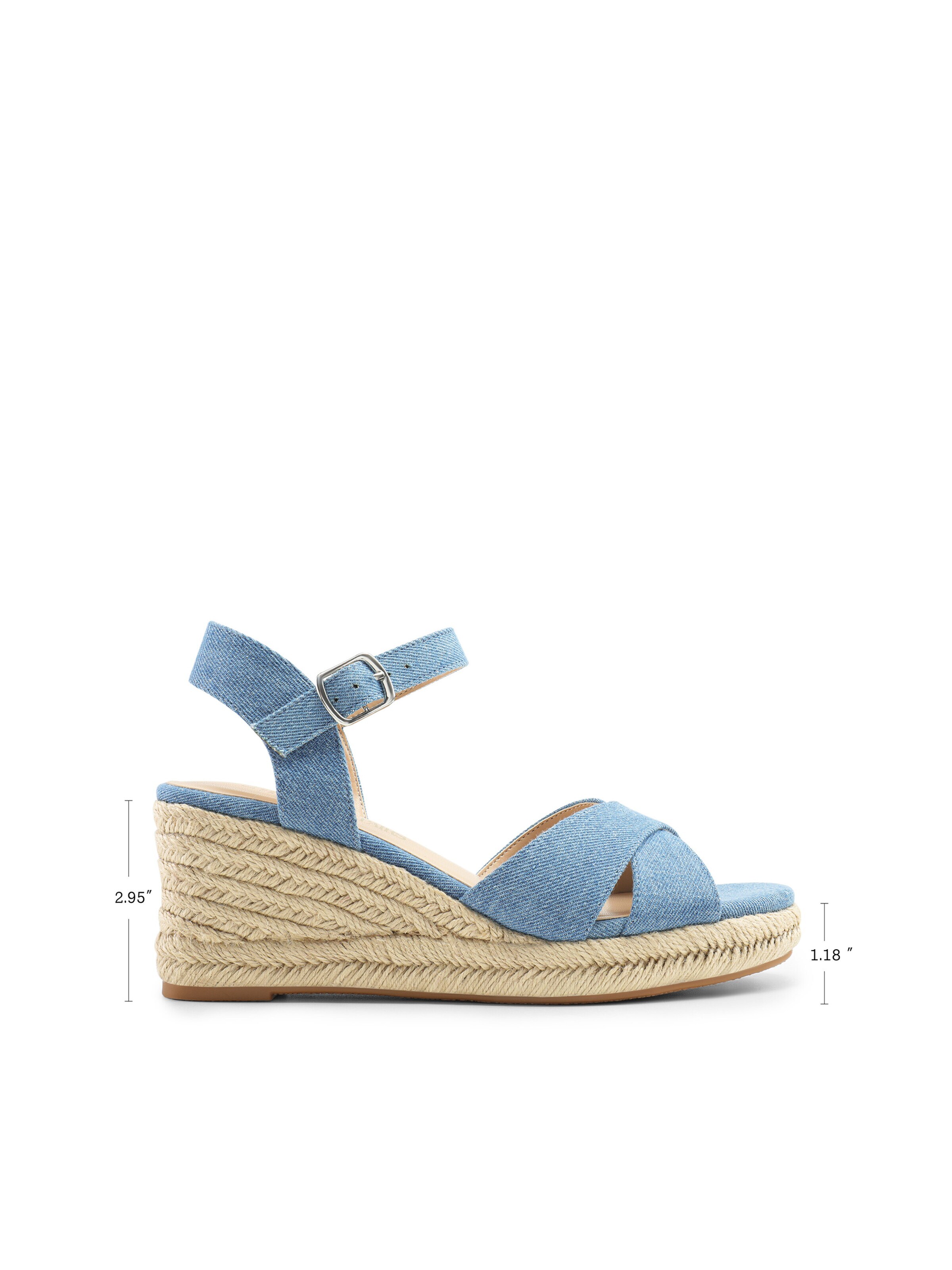 Dream Pairs Sandal 'Elegante Espadrille-Keilsandalen' in Blue