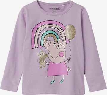 purpurinė TWO SOON Marškinėliai 'Peppa Wutz': priekis