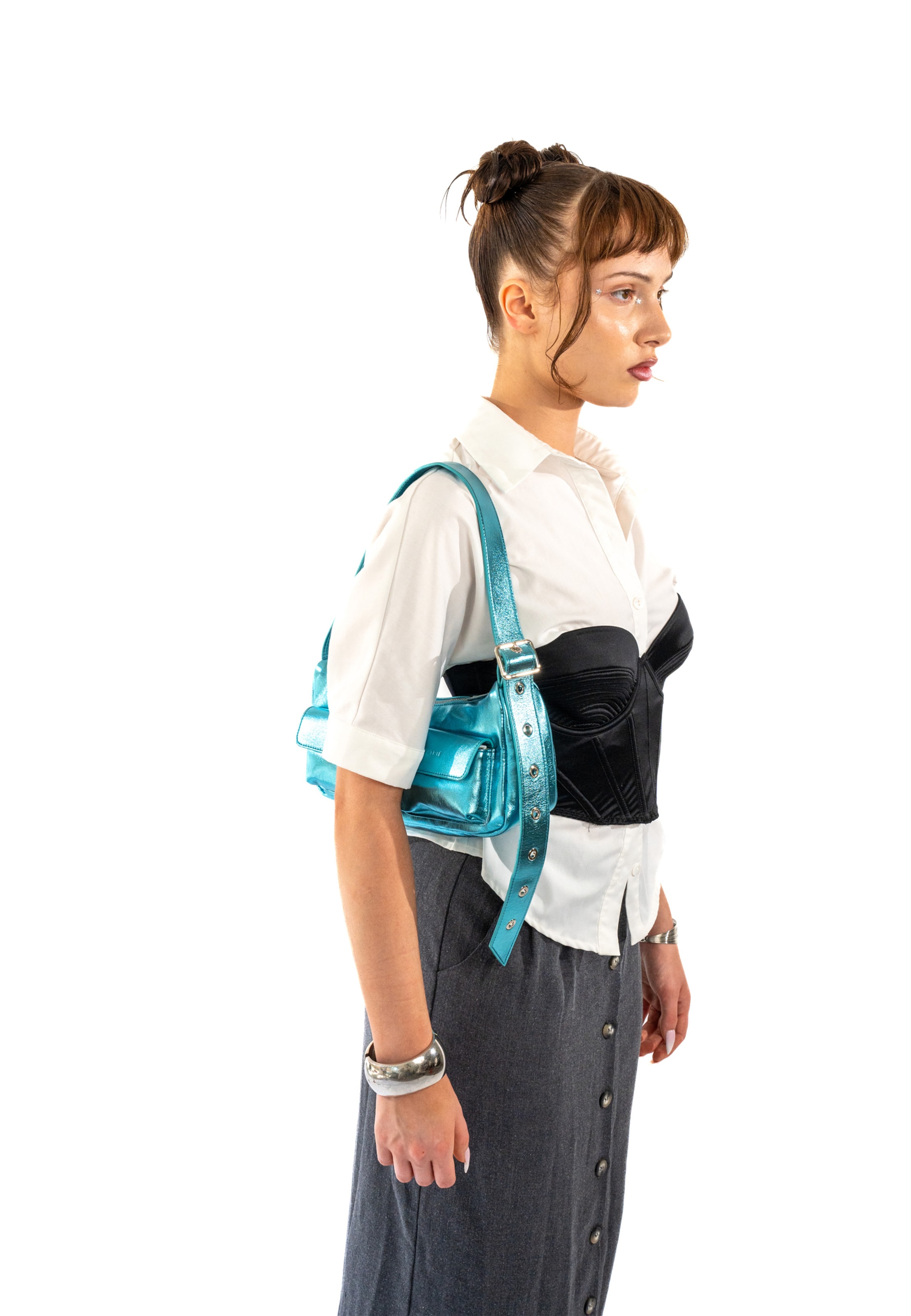 Geantă de umăr 'Electra' de la Expatrié pe albastru: față