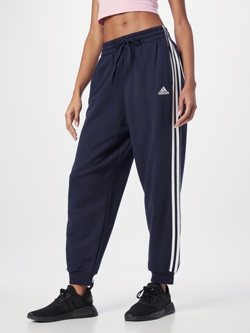 Effilé Pantalon de sport 'Essentials' ADIDAS SPORTSWEAR en bleu : devant