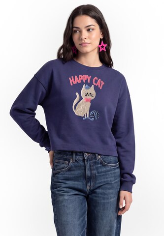 MYMO Sweatshirt in Blau: Vorderseite