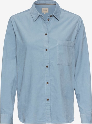 CAMEL ACTIVE Cordbluse mit Brusttasche in Blau: Vorderseite