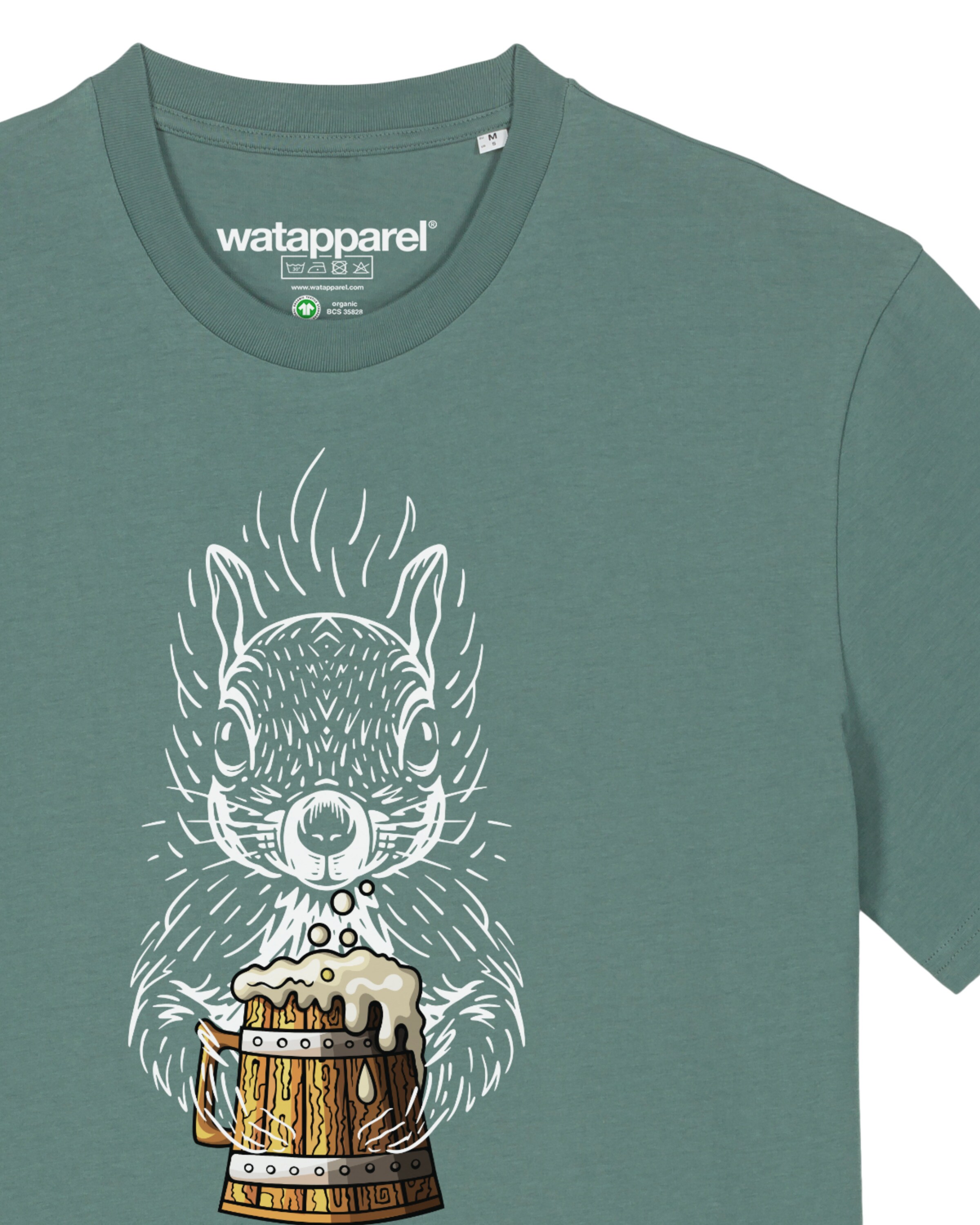Watapparel Shirt 'Eichhörnchen' in Groen
