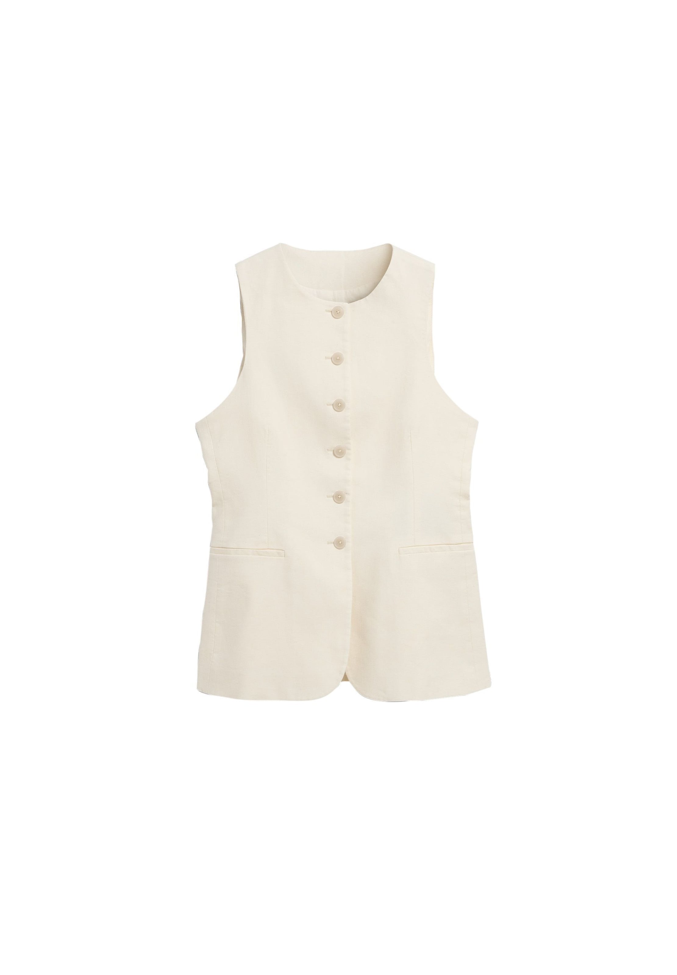 ARMEDANGELS Bodywarmer in Beige: voorkant