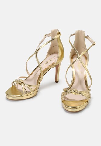BUFFALO Strap Sandals 'SERENA BOW' in Gold