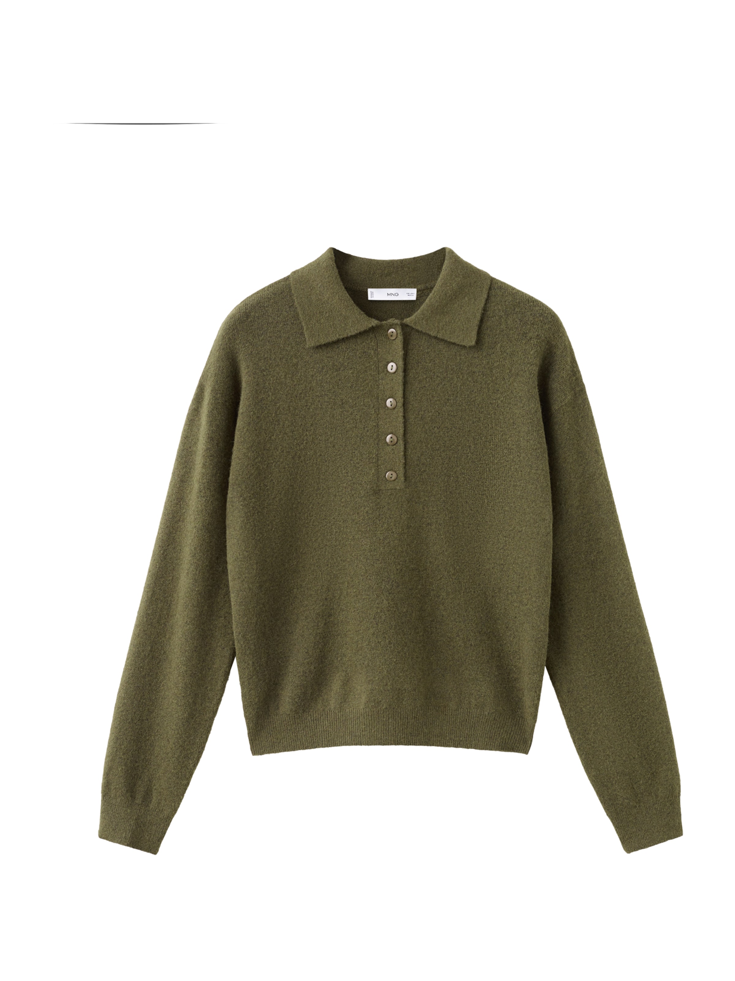 Pulover 'NEPO' de la MANGO pe verde: față