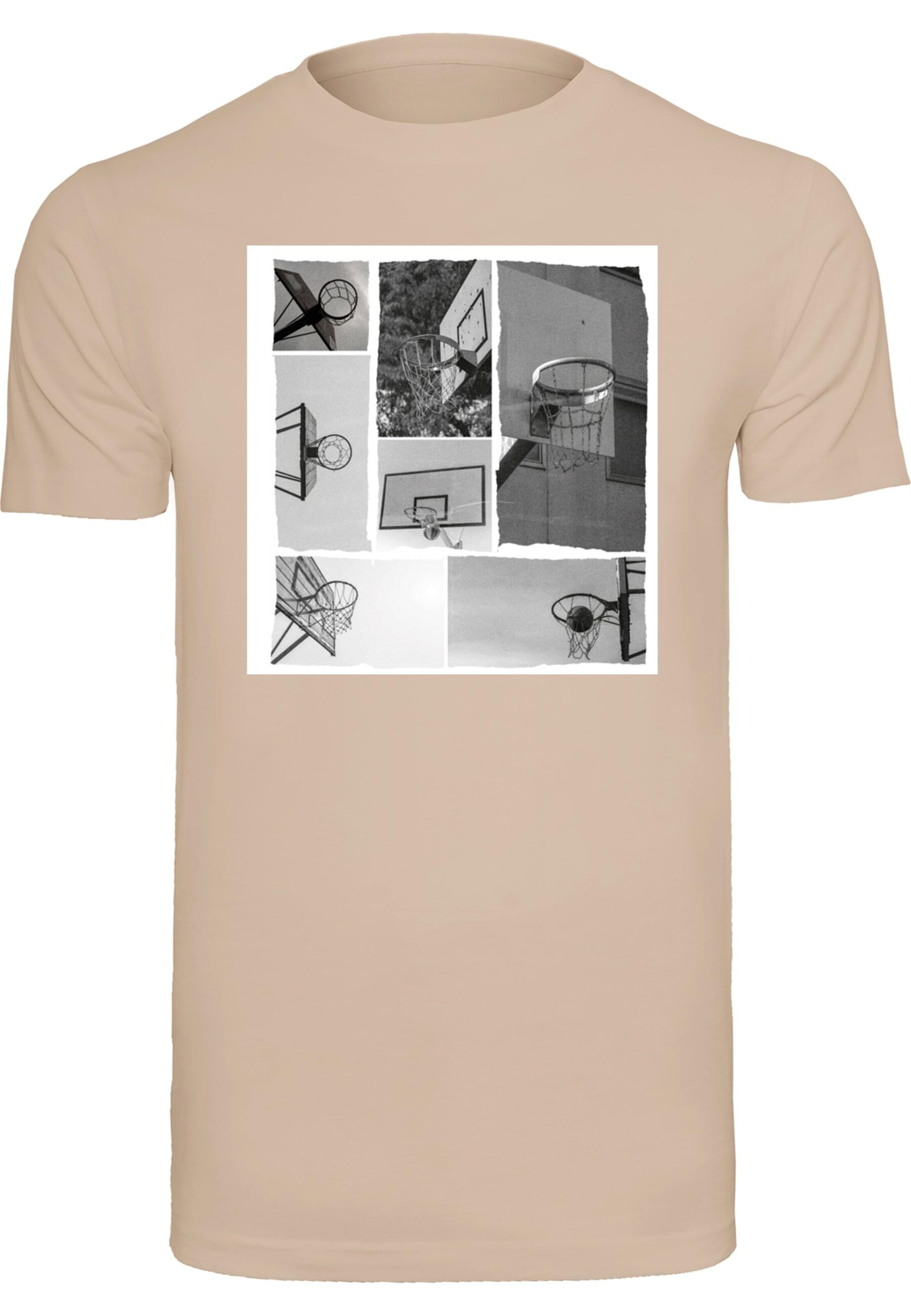 Maglietta 'Hoop Life' di Mister Tee in beige: frontale