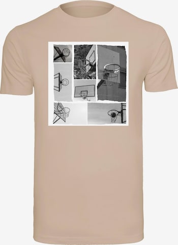 Mister Tee Shirt 'Hoop Life' in Beige: Vorderseite