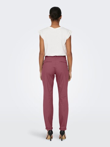 ONLY Slimfit Lærredsbukser 'PARIS' i pink