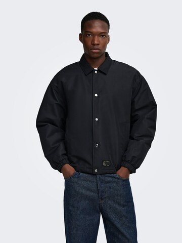 Veste mi-saison 'ONSGabriel' Only & Sons en noir : devant