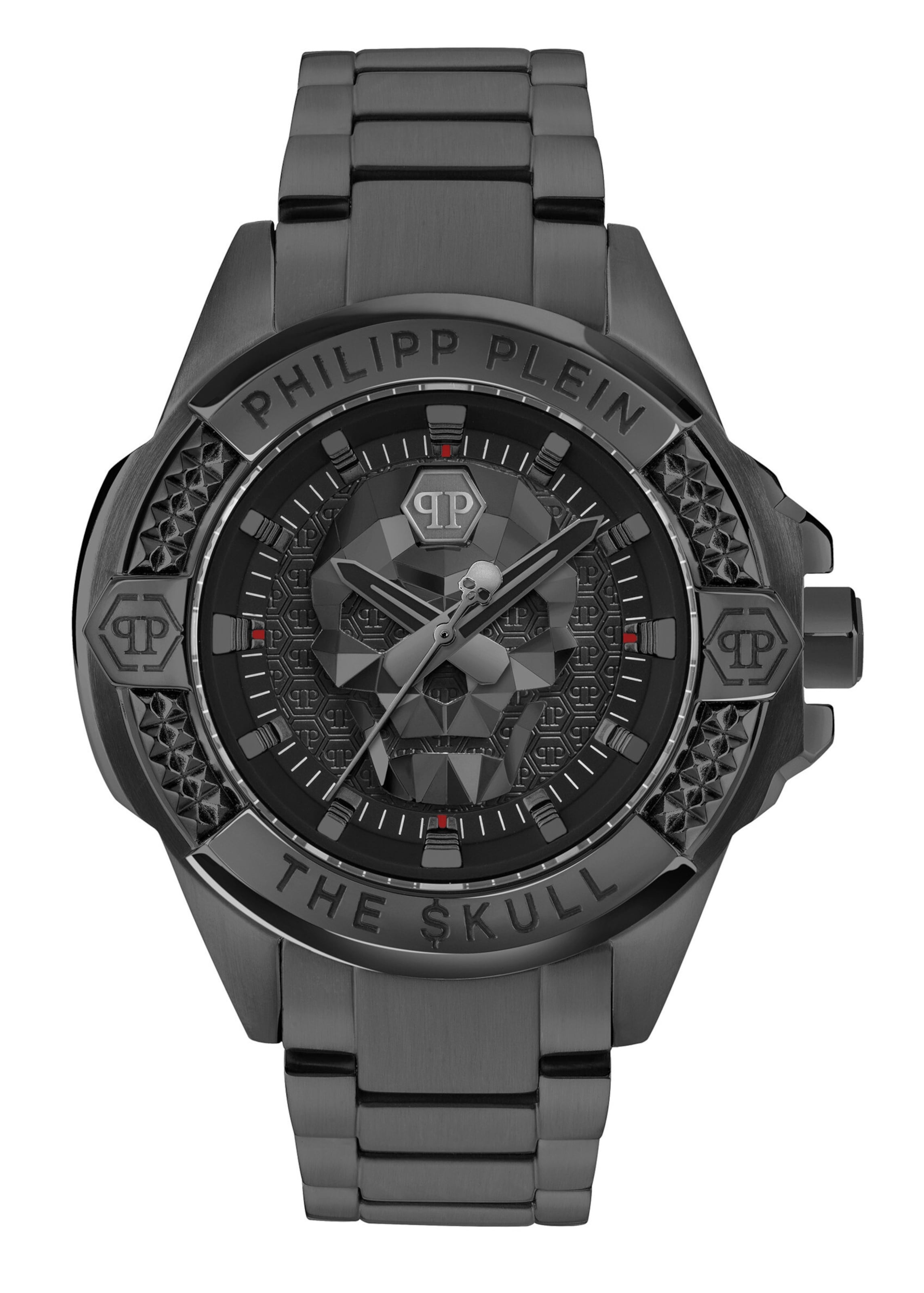 Philipp Plein Analog watch 'The $kull' in Black: front