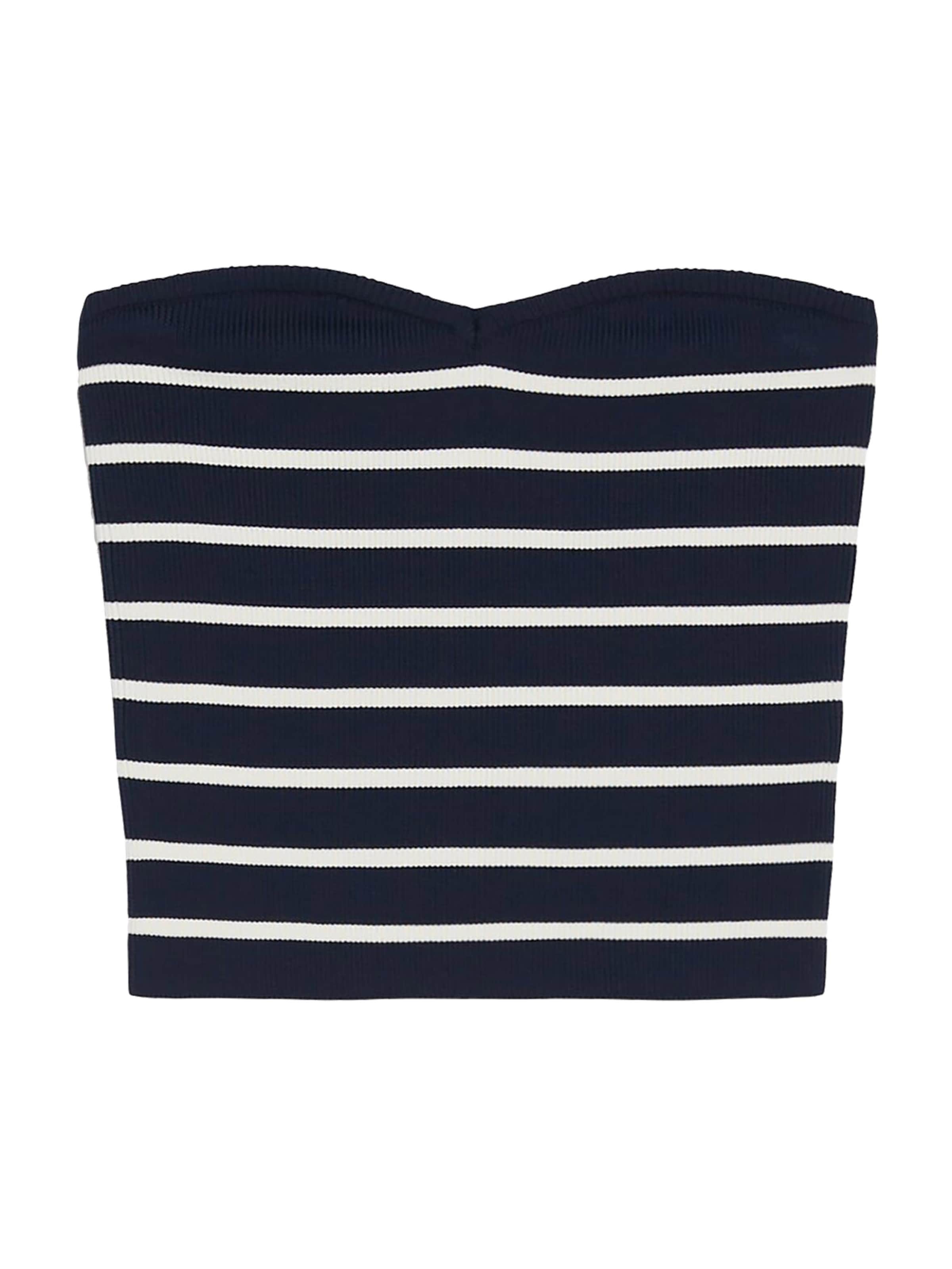 Bershka Top z dzianiny w kolorze niebieski: przód