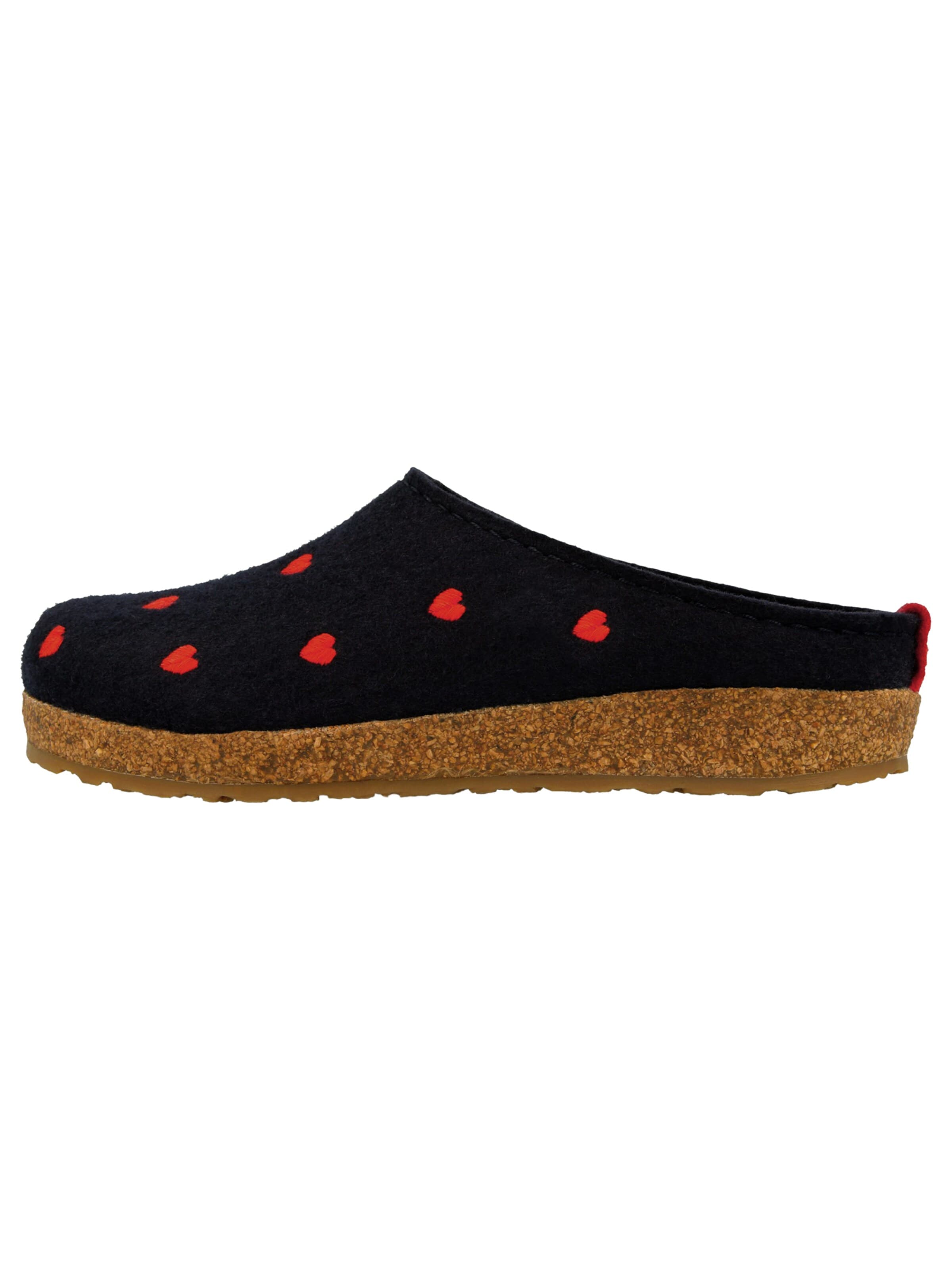 HAFLINGER Slippers 'Grizzly Cuoricini' in Blue: front