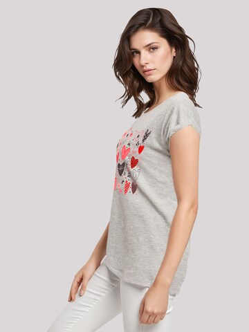 T-shirt 'Cute Herzen Variety Valentinstag' F4NT4STIC en gris
