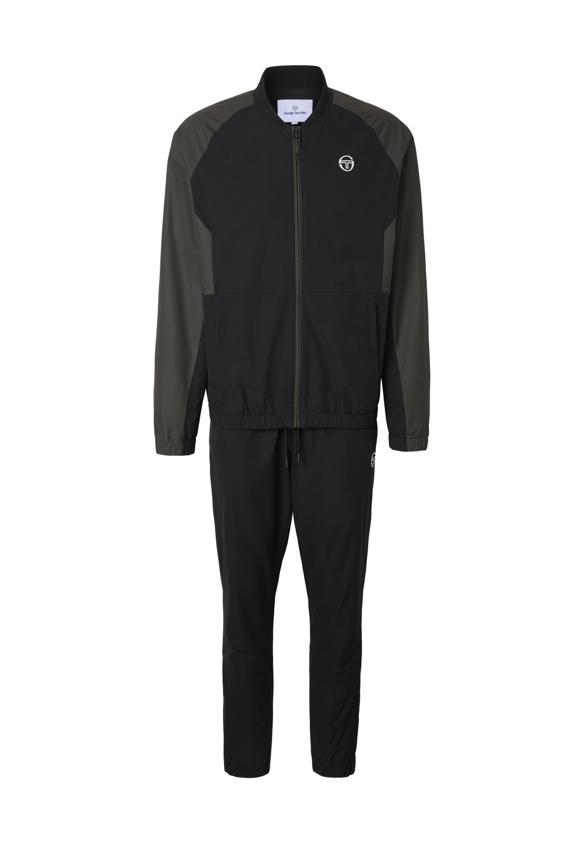 Sergio Tacchini Trainingspak 'Grecale' in Zwart: voorkant