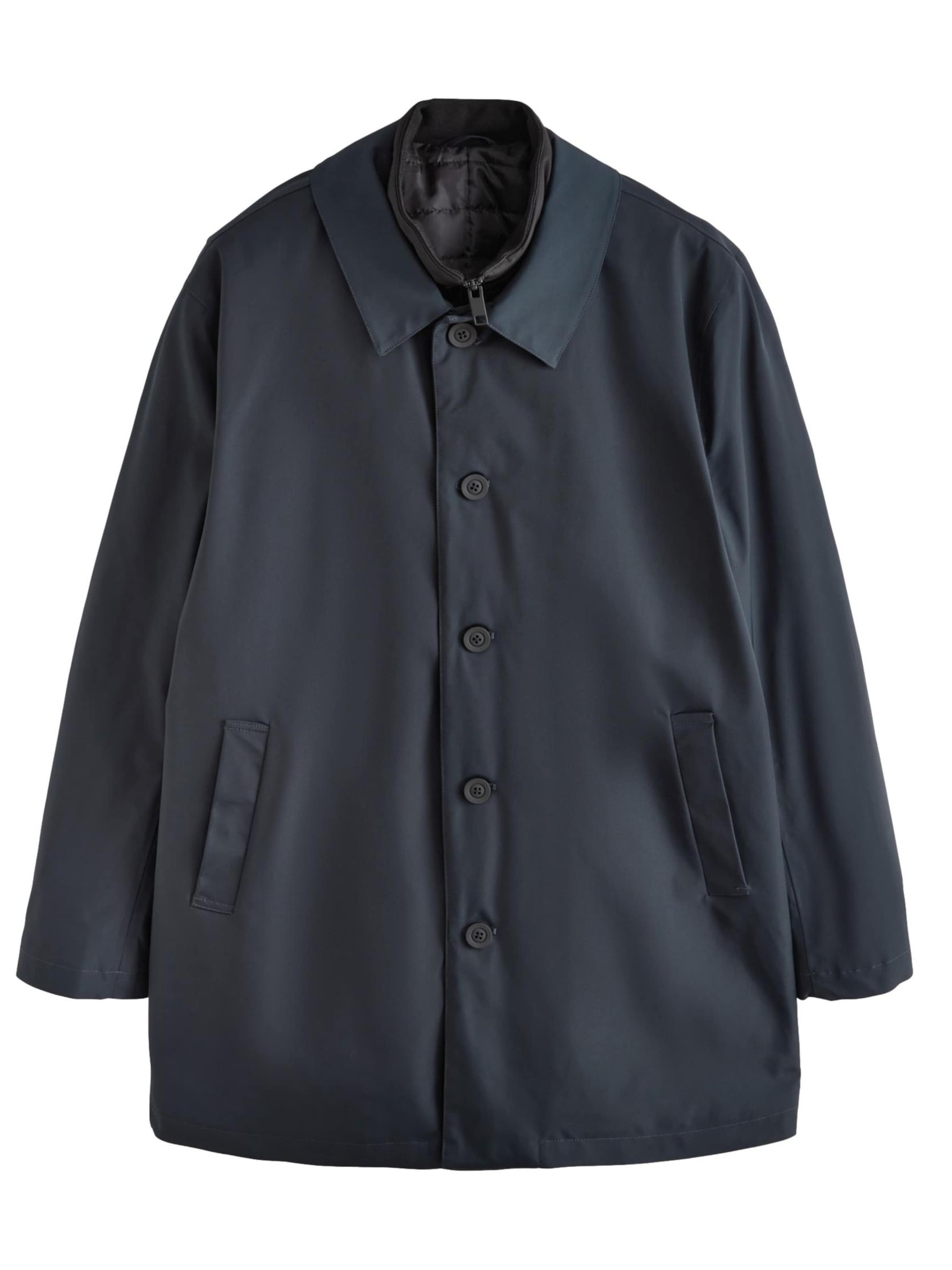 Next Mantel in Blau: Vorderseite