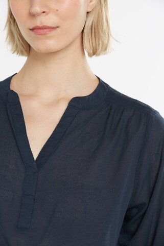 SENSES.THE LABEL Bluse BEL:LUNO mit Tunika-Ausschnitt in Blau
