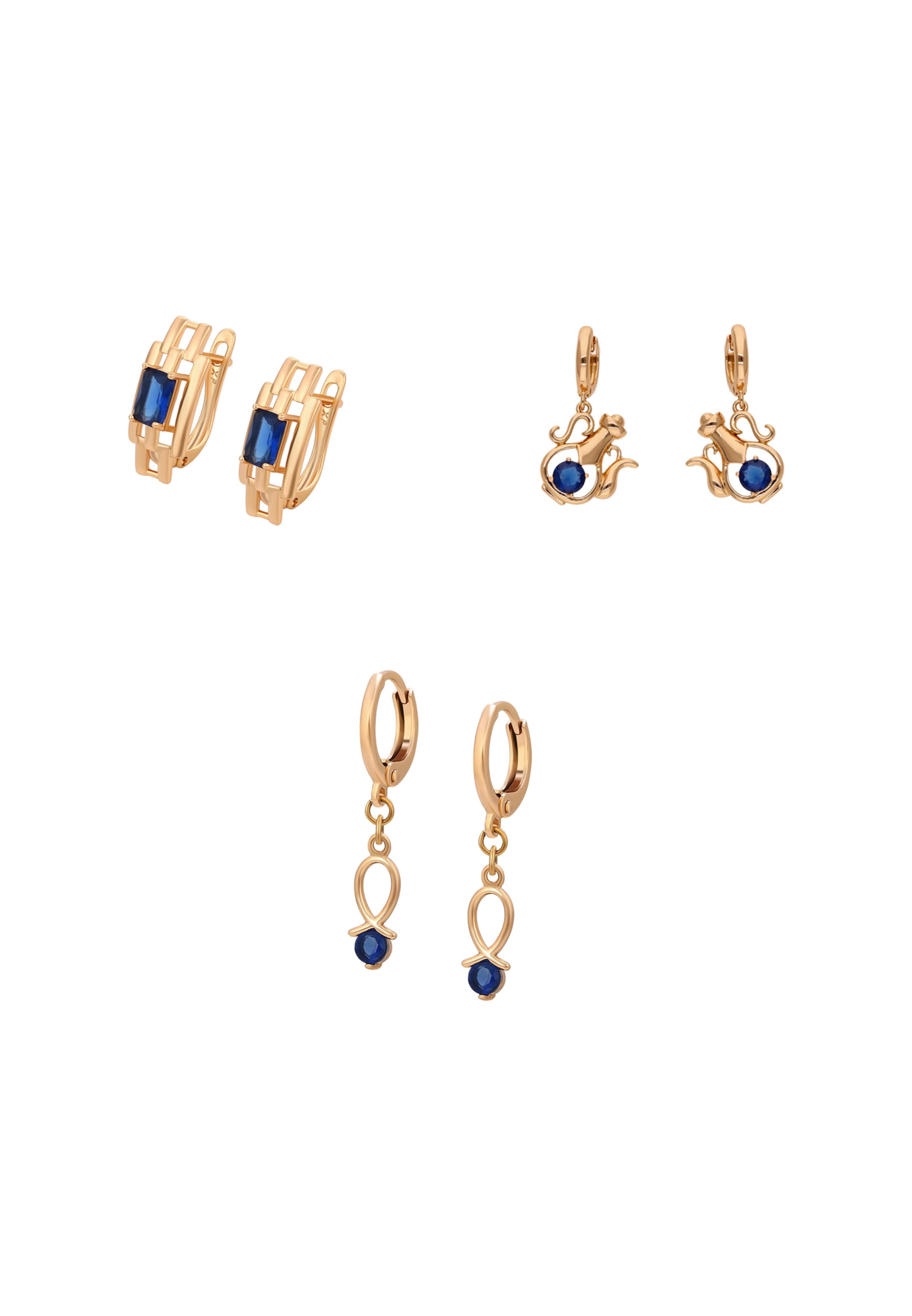 faina - Pendientes en oro: frente