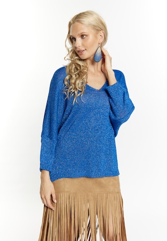 Pull-over IZIA en bleu : devant