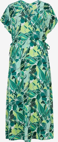 Cellbes of Sweden Kleid aus Viskose mit einem Blumen-Muster in Grün: Vorderseite
